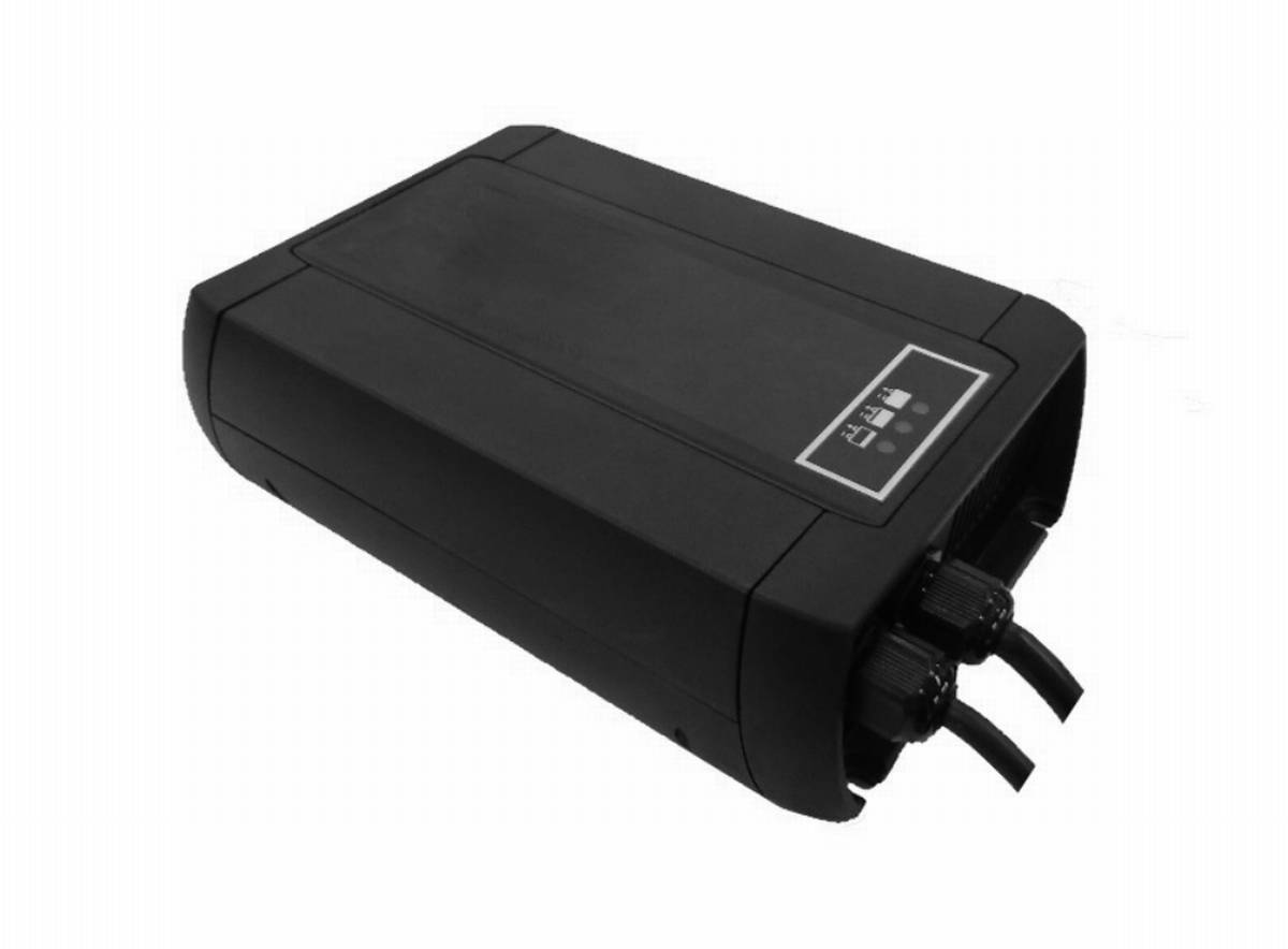 Q-Batteries energiesparendes Hochfrequenzladegerät 24V 13A by S.P.E. Charger CBHD1-XR-P inkl. Netz- und SB 50A rot Stecker - Ladekennlinie : Nassbatterien / PZS