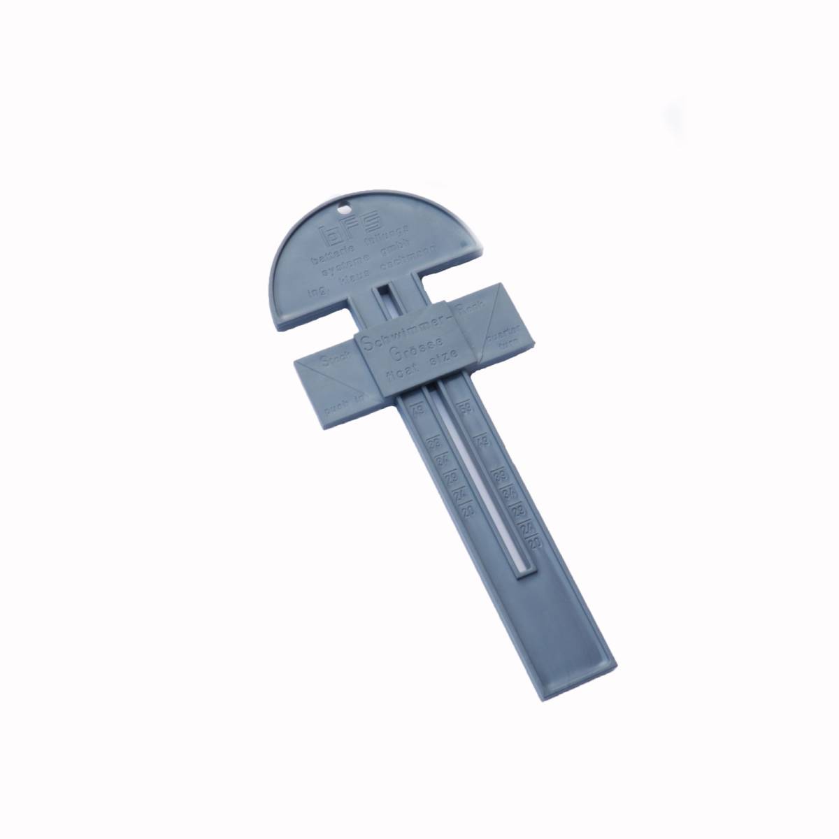 Aquamatik Schieblehre zur Schwimmerauswahl  