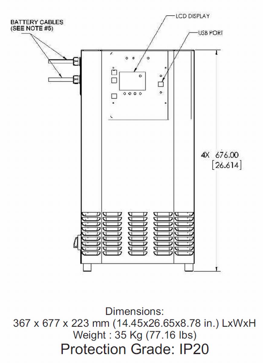 Q-Batteries energiesparendes Hochfrequenzladegerät 80V 100A by S.P.E. Charger GREEN6 ohne Stecker, Ladekennlinie: Nassbatterien / PZS