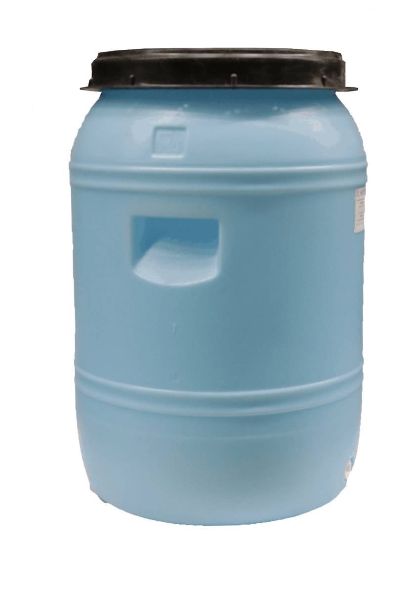 Fallwasserbehälter 60l mit Auslaufhahn, Fließanzeiger mit Filter, Schlauch (4m) und Kupplung  