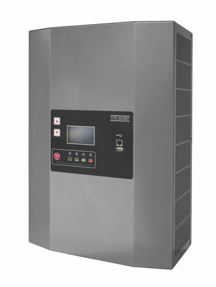 Q-Batteries energiesparendes Hochfrequenzladegerät 48V 60A by S.P.E. Charger GREEN4 - 1-phasig 230V ohne Stecker - Ladekennlinie : Nassbatterien / PZS